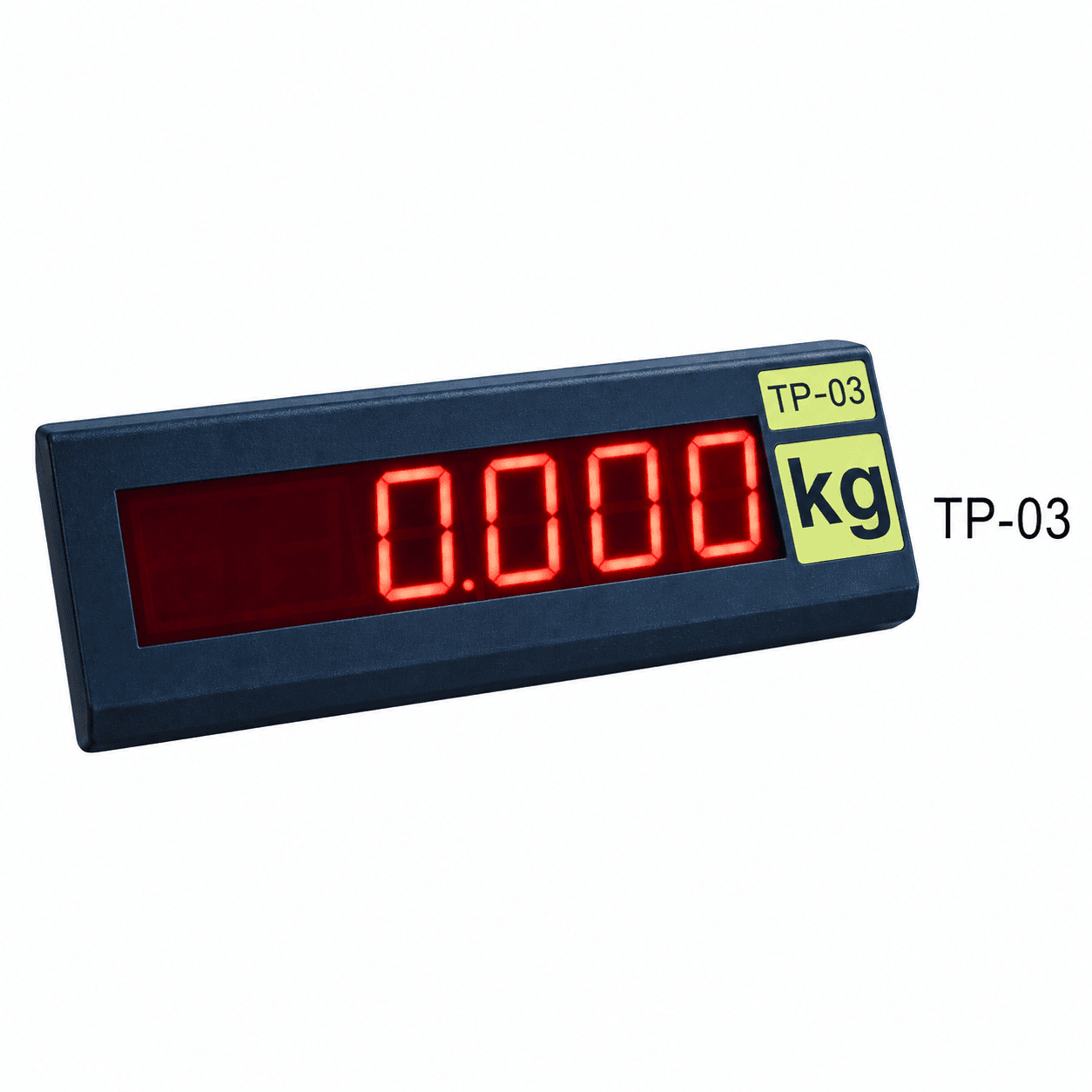 צג רחוק למשקל מדגם TP-03 המציג 0.000 קילוגרם
